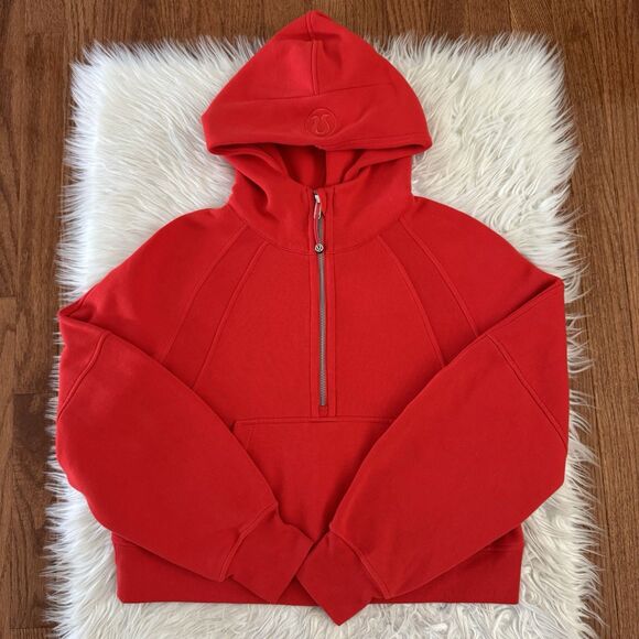 Lululemon Scuba Oversized Half Zip Hoodie Women’s XS/S Hot Heat Fleece Pullover - Picture 1 of 8